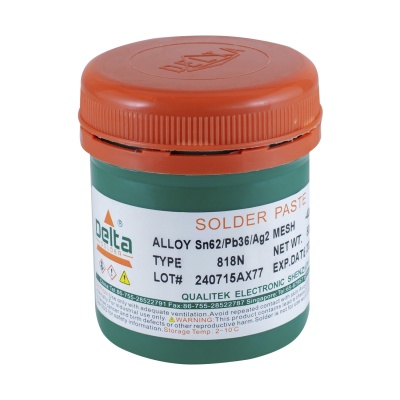 Безотмывочная паяльная паста P818N-Sn63/pb37 и Sn62/Pb36/Ag2, Тип 3, Тип 4 и Тип 5 (818N)