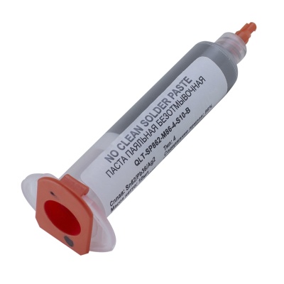 Безотмывочная паяльная паста для дозирования QLT-SP862-M-B тип 4/5/6, 10 мл/шприц