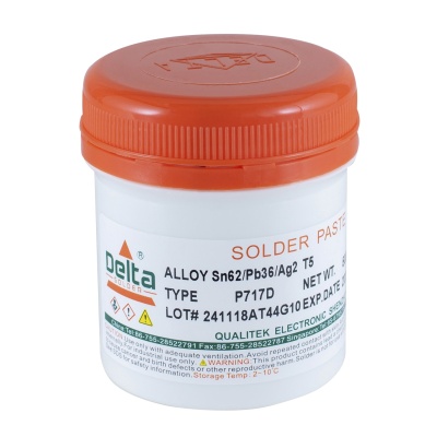 Водосмываемая паяльная паста P717-Sn62-Pb36/Ag2, Тип 3, Тип 4 и Тип 5 (717)