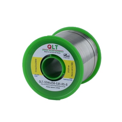 Припой для пайки QLT-SSW63-B, Sn63Pb37 ∅ 0,81 без флюса (500 г)